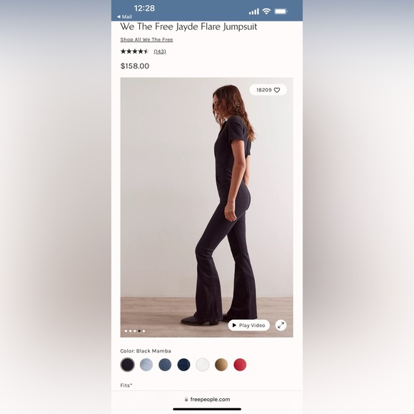 WE THE FREE FLARE JUMPSUIT FREE PEOPLE - Picture 3 of 4